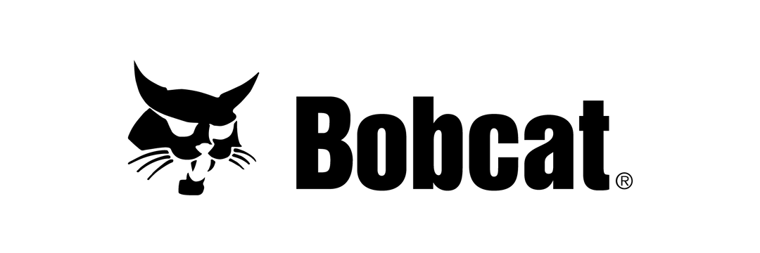 Bobcat logo with black text and stylized bull logo on a white background