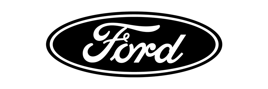 Ford logo in black and white on a white background