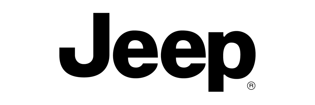 Black Jeep logo on a white background