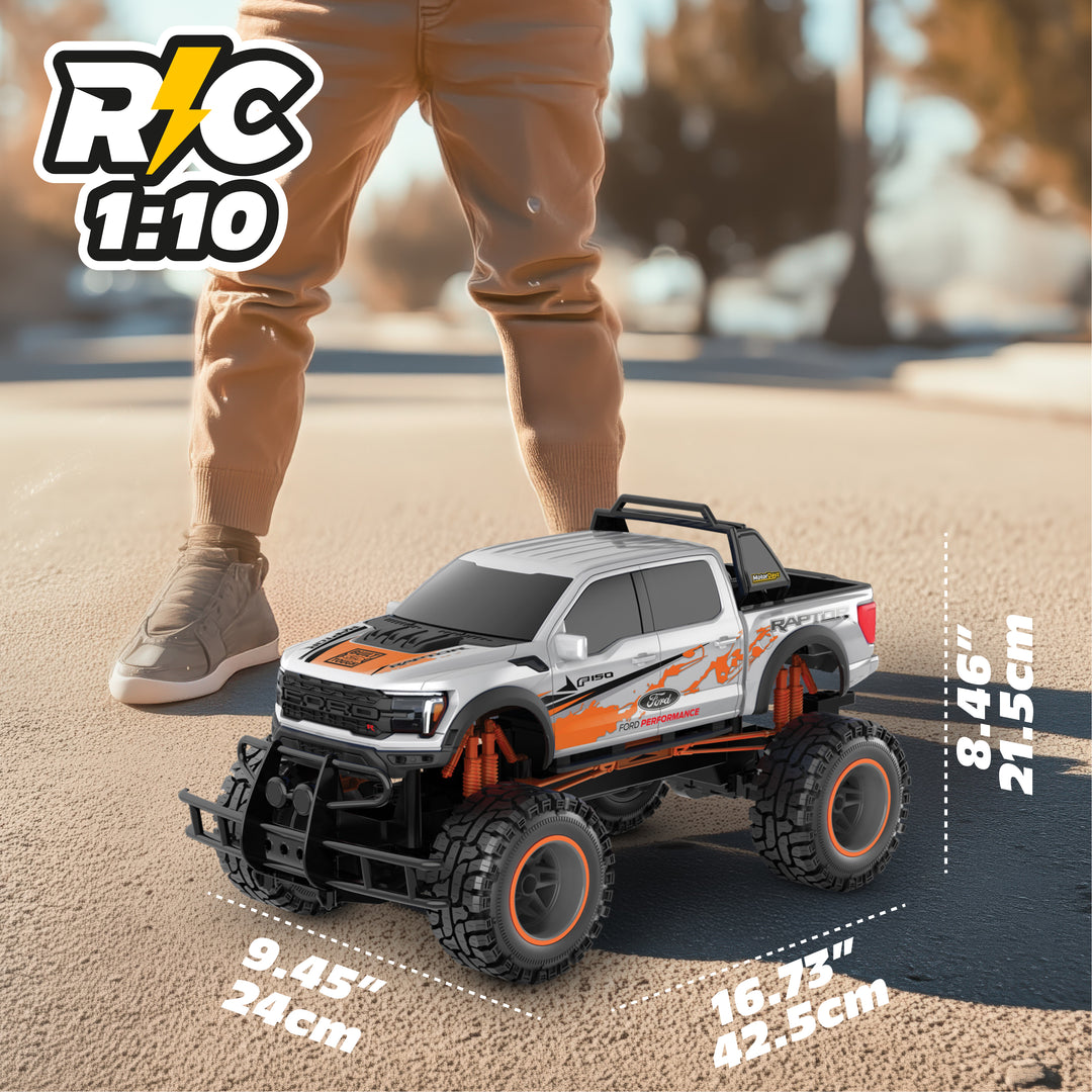 Toy truck with measurements on a sandy surface